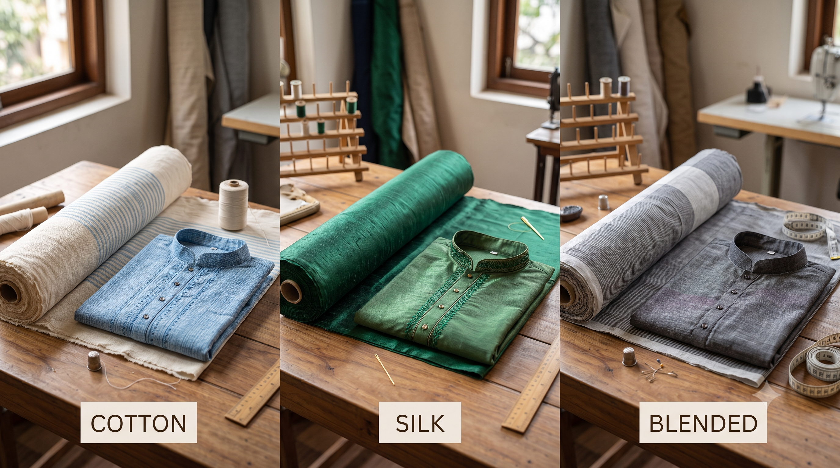 Kurta Fabric Guide: Cotton vs. Silk vs. Blended — What Should You Choose?