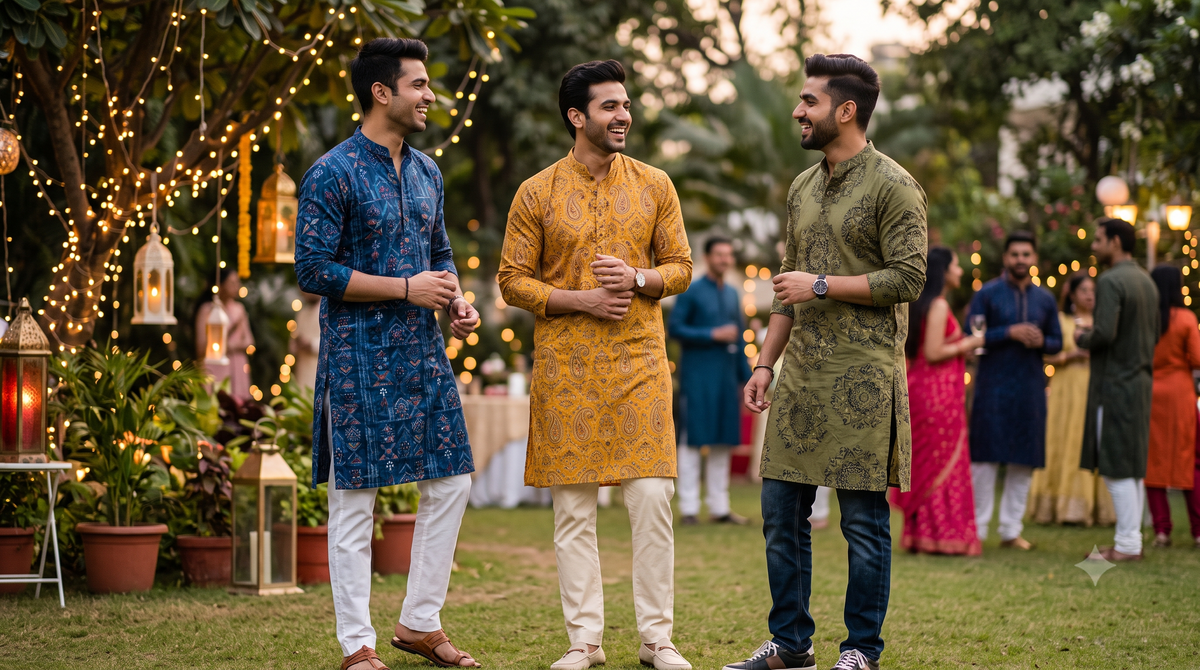 Printed Kurtas: The Trend Taking Over Men's Festive Fashion