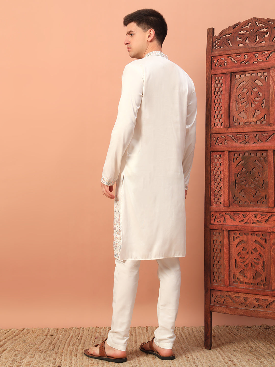Royal Ivory Heritage Embroidered Men's Festive Kurta